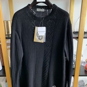 Yohji Yamamoto 20SS Black Acrylic Sweater